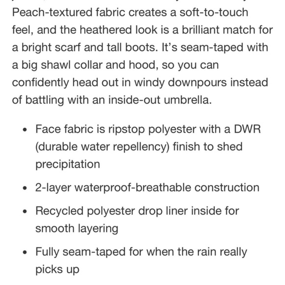 Mountain Equipment Coop  ladies raincoat. - Picture 6 of 6